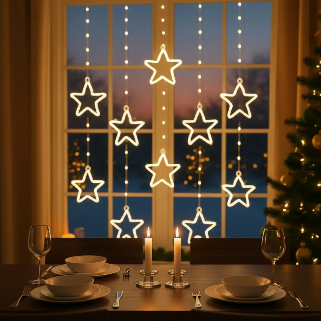 Star LED Curtain Window Lights-Home & Living-GloBrite-DREIBACH