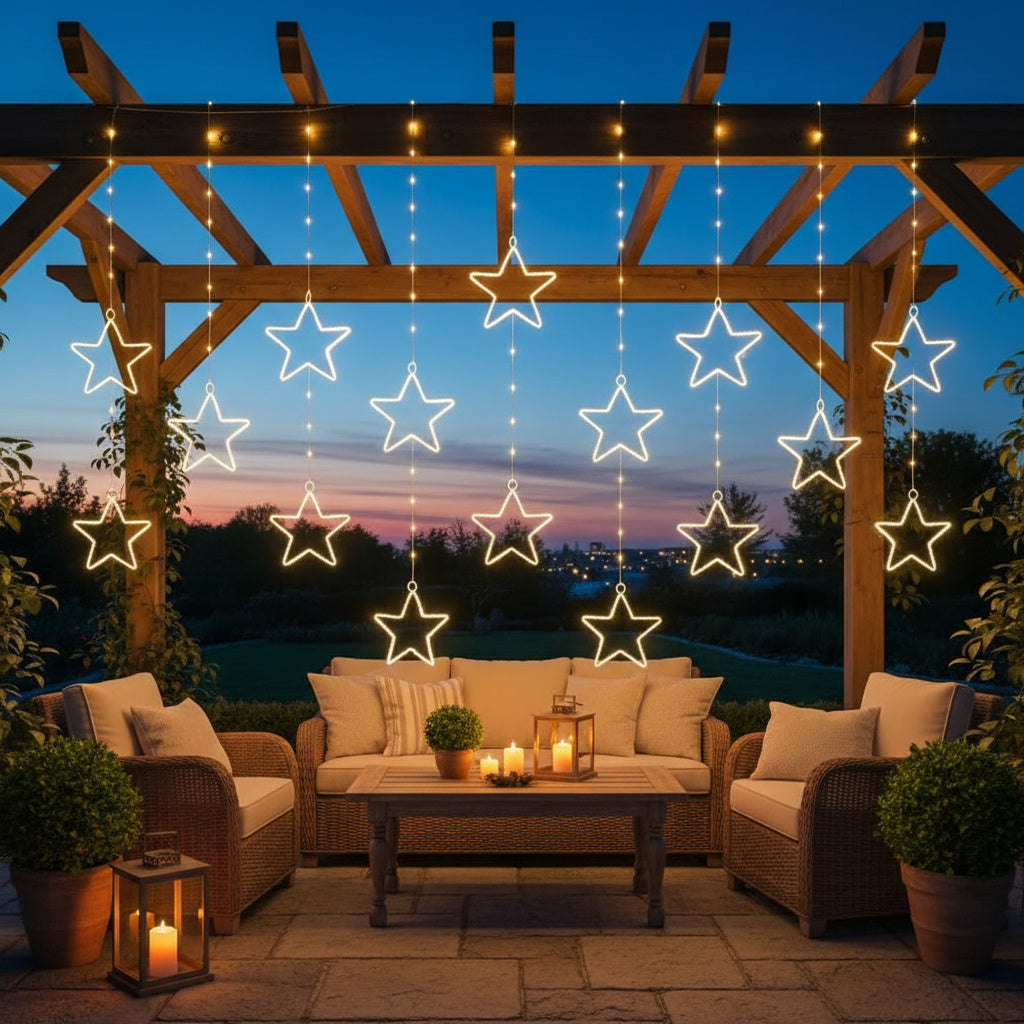 Star LED Curtain Window Lights-Home & Living-GloBrite-DREIBACH