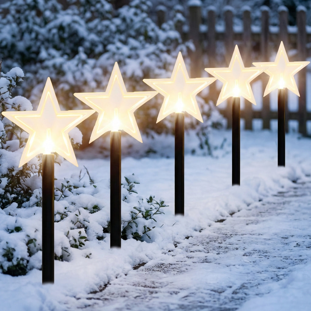 Stars/Snowflake Pathway Lights-Garden & Outdoor-GloBrite-Star-DREIBACH
