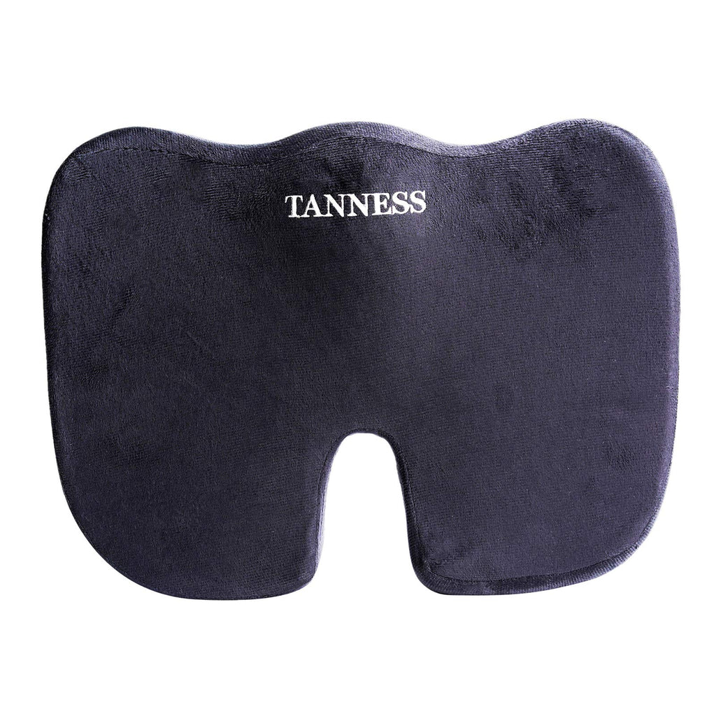 TANNESS Comfort Therapy Orthopedic Gel Seating Cushion — Ergonomic Memory Foam Coccyx Cushion for Lower Back, Tailbone and Sciatica Relief — Portable Seat Pad for Office, Home, Car, Wheelchair-TANNESS-DREIBACH