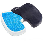 TANNESS Comfort Therapy Orthopedic Gel Seating Cushion — Ergonomic Memory Foam Coccyx Cushion for Lower Back, Tailbone and Sciatica Relief — Portable Seat Pad for Office, Home, Car, Wheelchair-TANNESS-DREIBACH