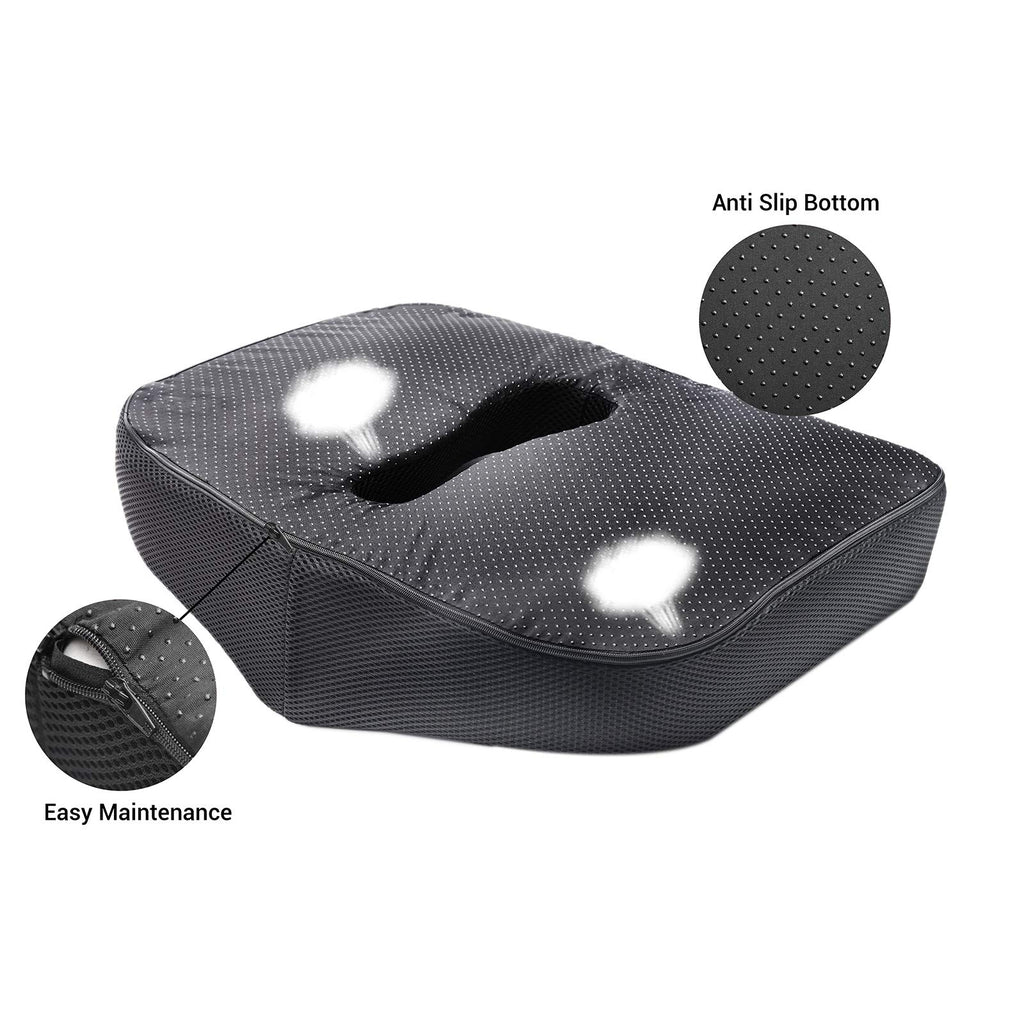 TANNESS Cushion - Orthopedic Memory Foam Support Cushion for Sciatica, Tailbone and Hip Pain - Pressure Relief on the Back and Coccyx in your Car Seat, Office Chair or Wheelchair-TANNESS-DREIBACH