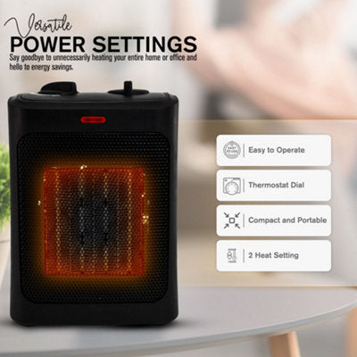 Ceramic Fan Heater – Black, 2000W — image 3