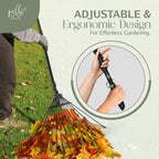Telescopic Garden Leaf Rake-Garden & Outdoor-Pelle & Sol-DREIBACH