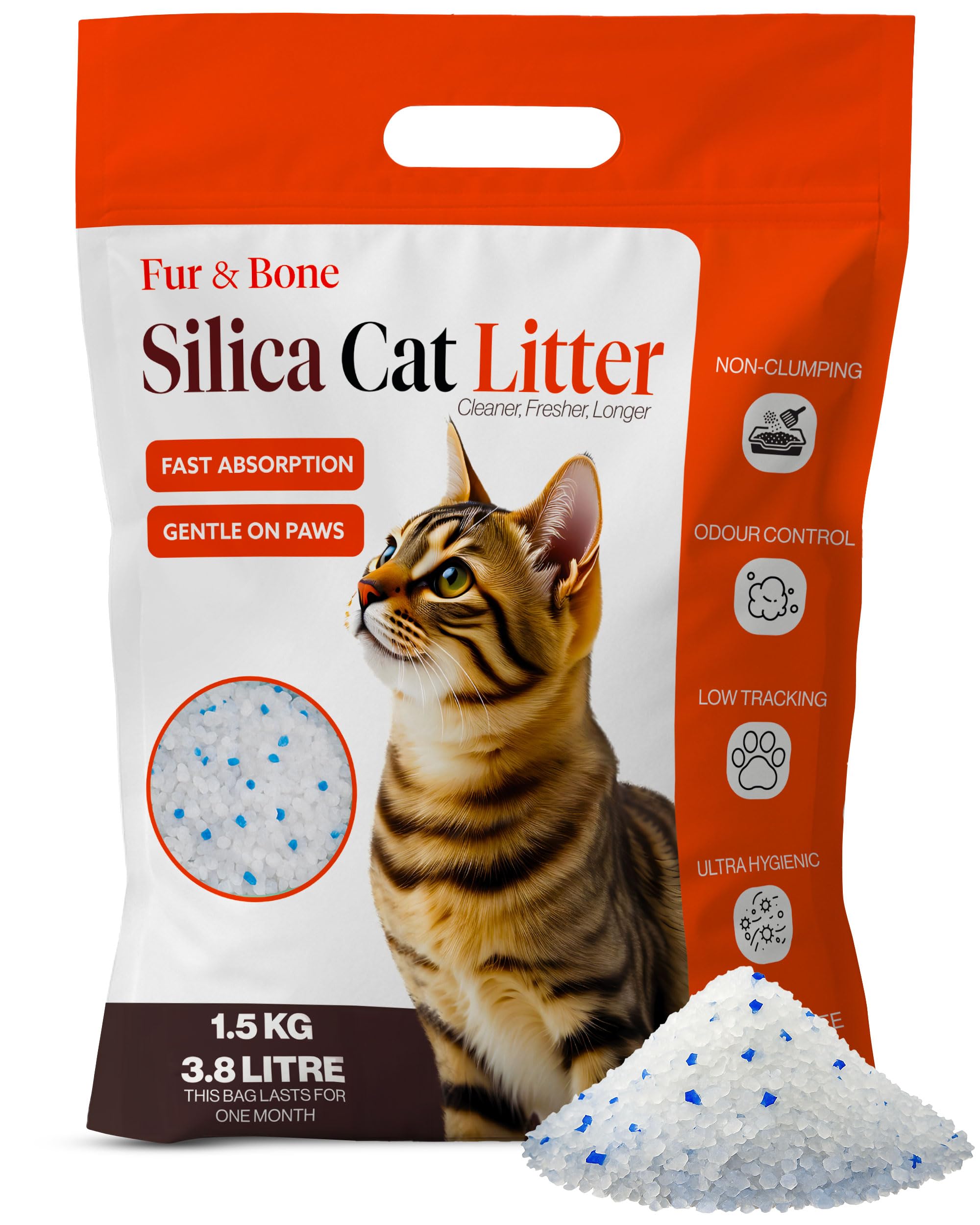 Ultra-Absorbent Silica Cat Litter-Pet Supplies-Fur & Bone-3.8L-DREIBACH