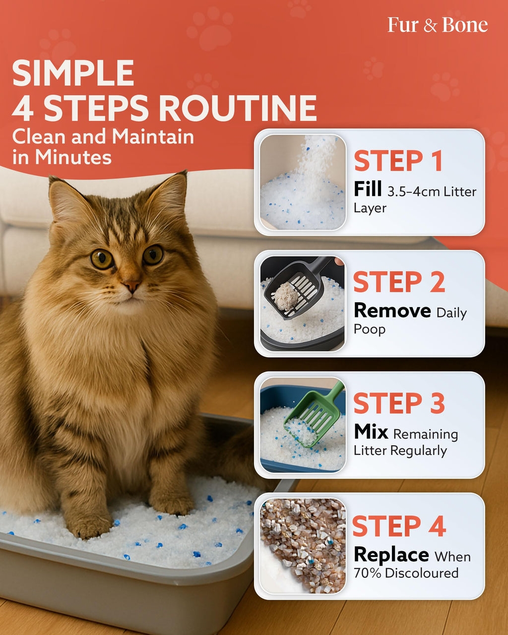 Ultra-Absorbent Silica Cat Litter-Pet Supplies-Fur & Bone-3.8L-DREIBACH