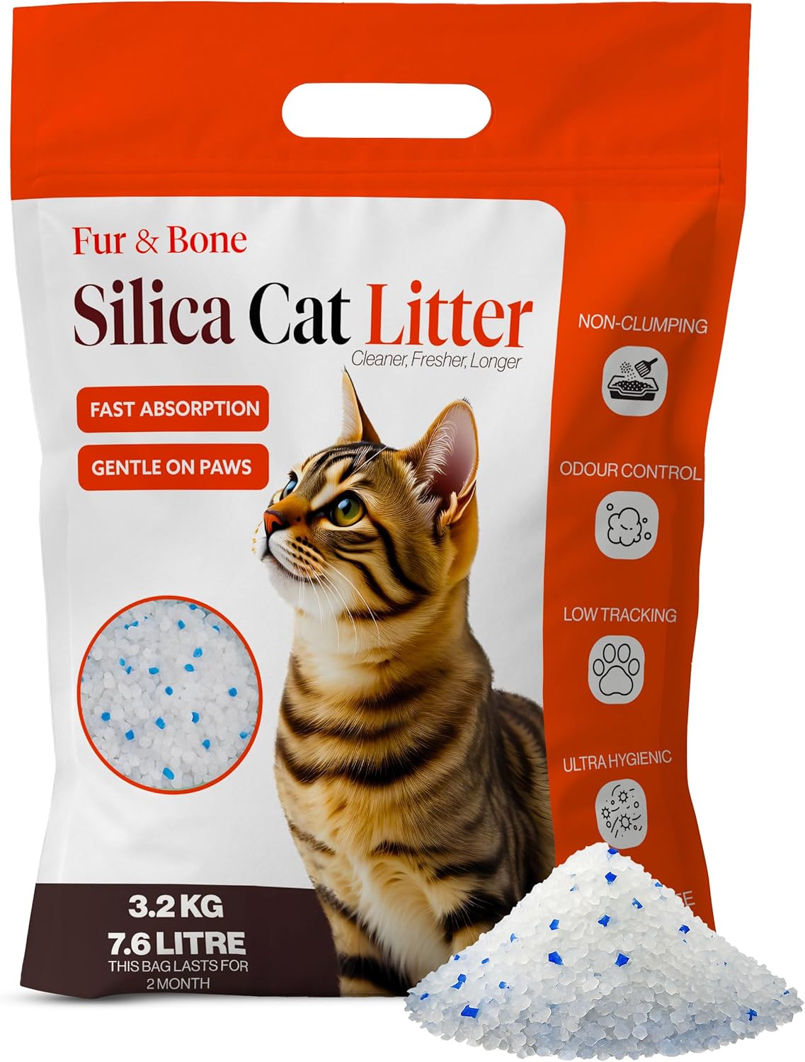 Ultra-Absorbent Silica Cat Litter-Pet Supplies-Fur & Bone-7.6L-DREIBACH