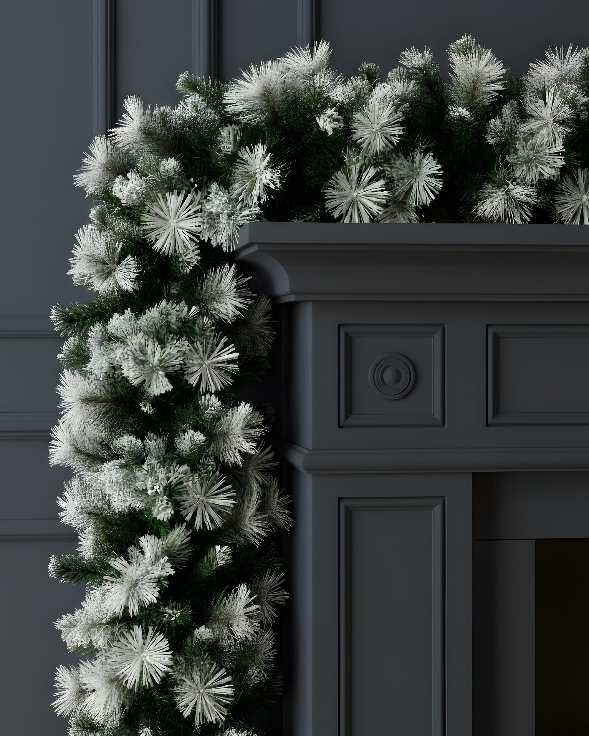 Victorian Pine Christmas Garland-Christmas Decor-GloBrite-Snow Tipped-DREIBACH