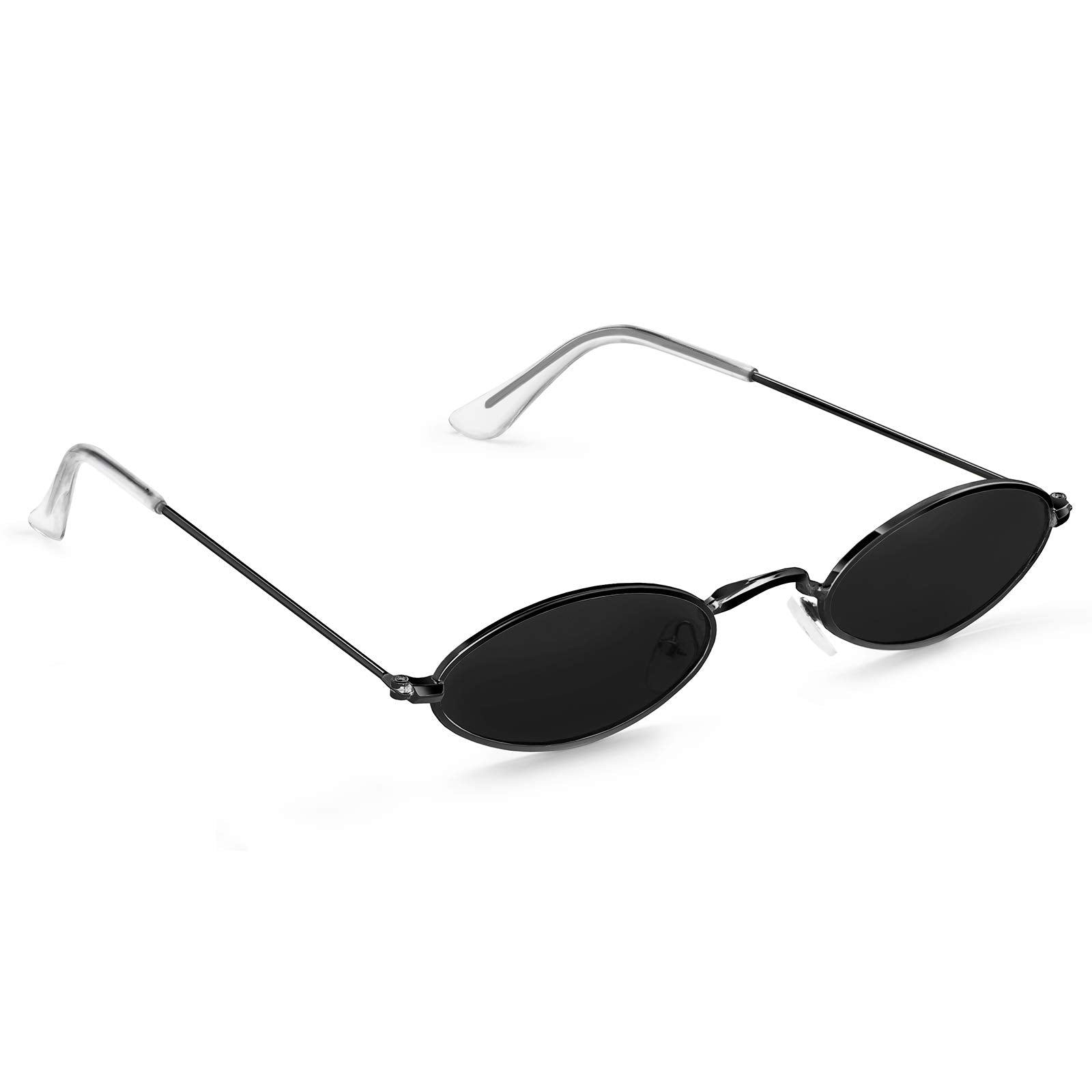 Vintage Oval Polarised Sunglasses-Clothing & Accessories-Sasha Morel-Black-DREIBACH