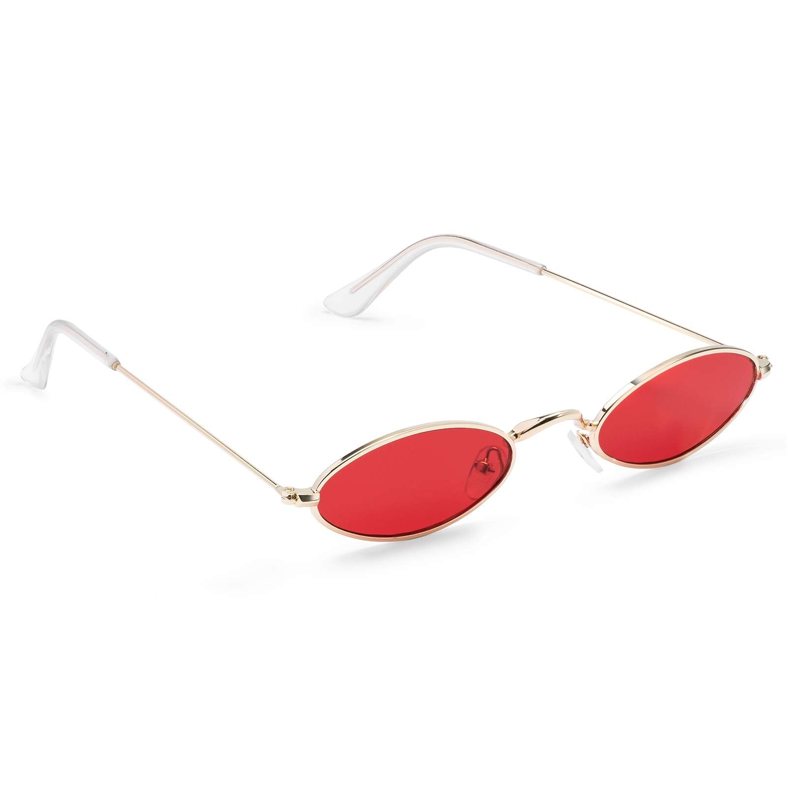 Vintage Oval Polarised Sunglasses-Clothing & Accessories-Sasha Morel-Red-DREIBACH