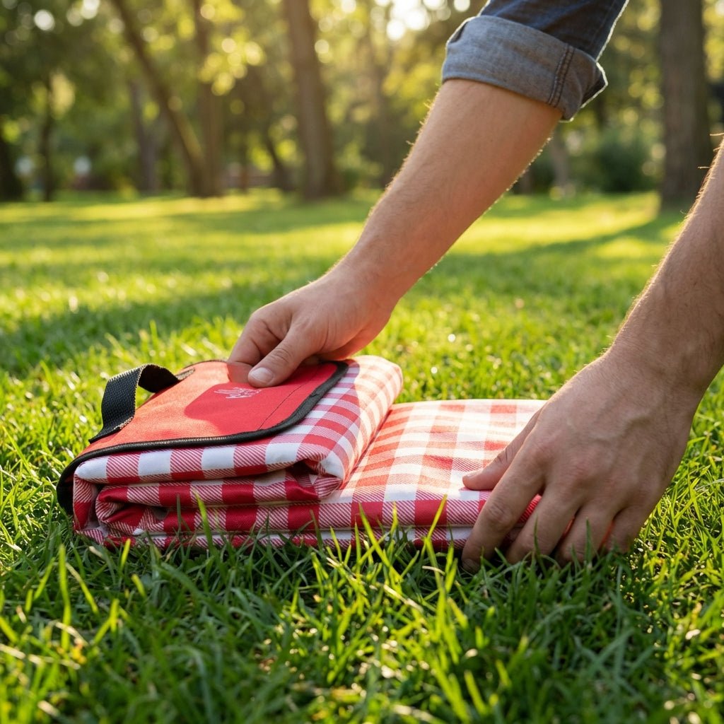 Waterproof Picnic Blanket-Garden & Outdoor-Pelle & Sol-Brown-DREIBACH