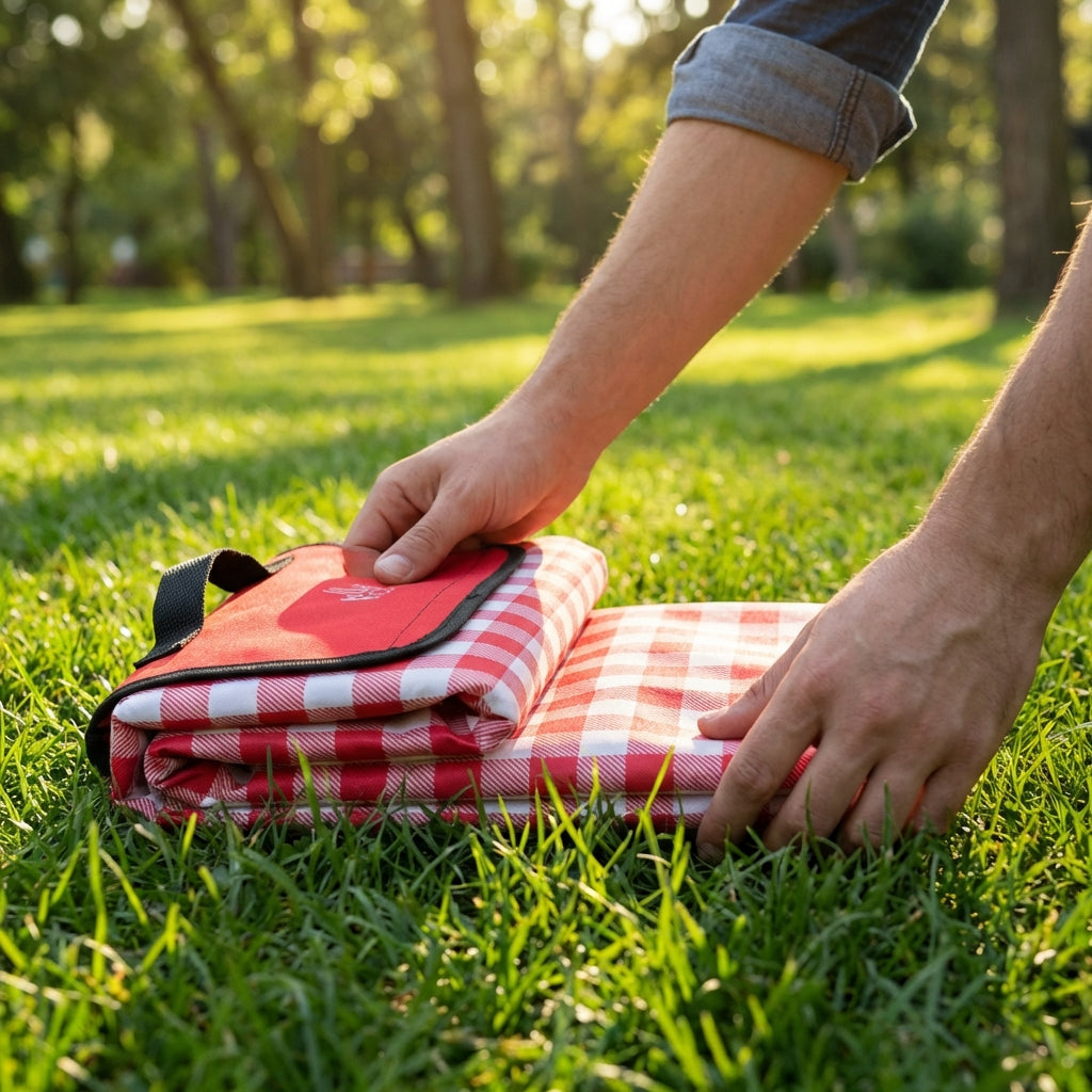 Waterproof Picnic Blanket-Garden & Outdoor-Pelle & Sol-Brown-DREIBACH
