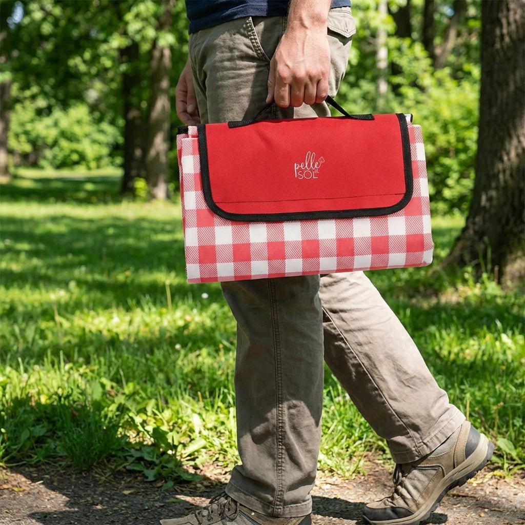 Waterproof Picnic Blanket-Garden & Outdoor-Pelle & Sol-Brown-DREIBACH