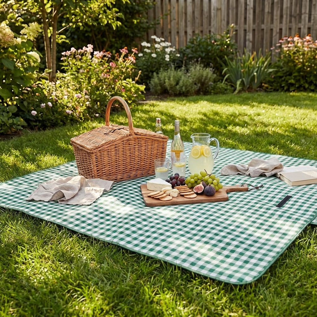 Waterproof Picnic Blanket-Garden & Outdoor-Pelle & Sol-Teal-DREIBACH
