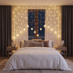 Window Curtain Lights-Christmas Decor-GloBrite-Snowflake - Warm-DREIBACH