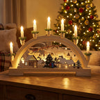 Wooden Christmas Candle Holder-Christmas Decor-GloBrite-DREIBACH