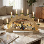 Wooden Christmas Candle Holder-Christmas Decor-GloBrite-DREIBACH