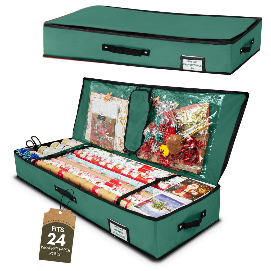 Wrapping Paper Storage Bag-Christmas Decor-Pelle & Sol-Red-DREIBACH